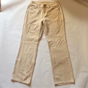 Liz Claiborne Light Beige Cotton Slim Bootcut Jeans With YKK Zipper Women’s Sz 4